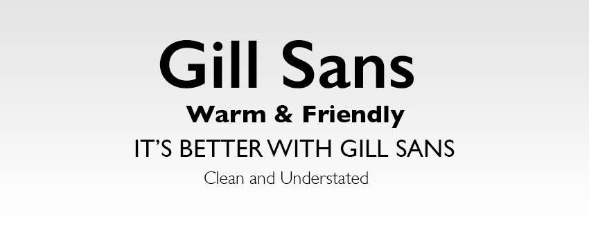 gill sans presentation fonts