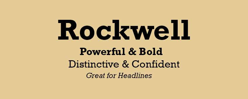 rockwell presentation fonts